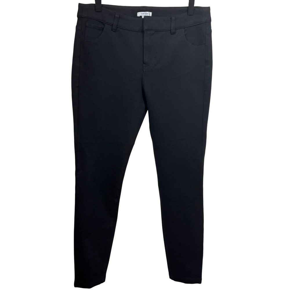 Tyler Böe Black Ponte Stretch Skinny Mid Rise Ankle Jeggings Pants Womens 6